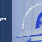The CTNx Acronym Dictionary Blog post. Blue and white banner. With girl with glasses reading a book.